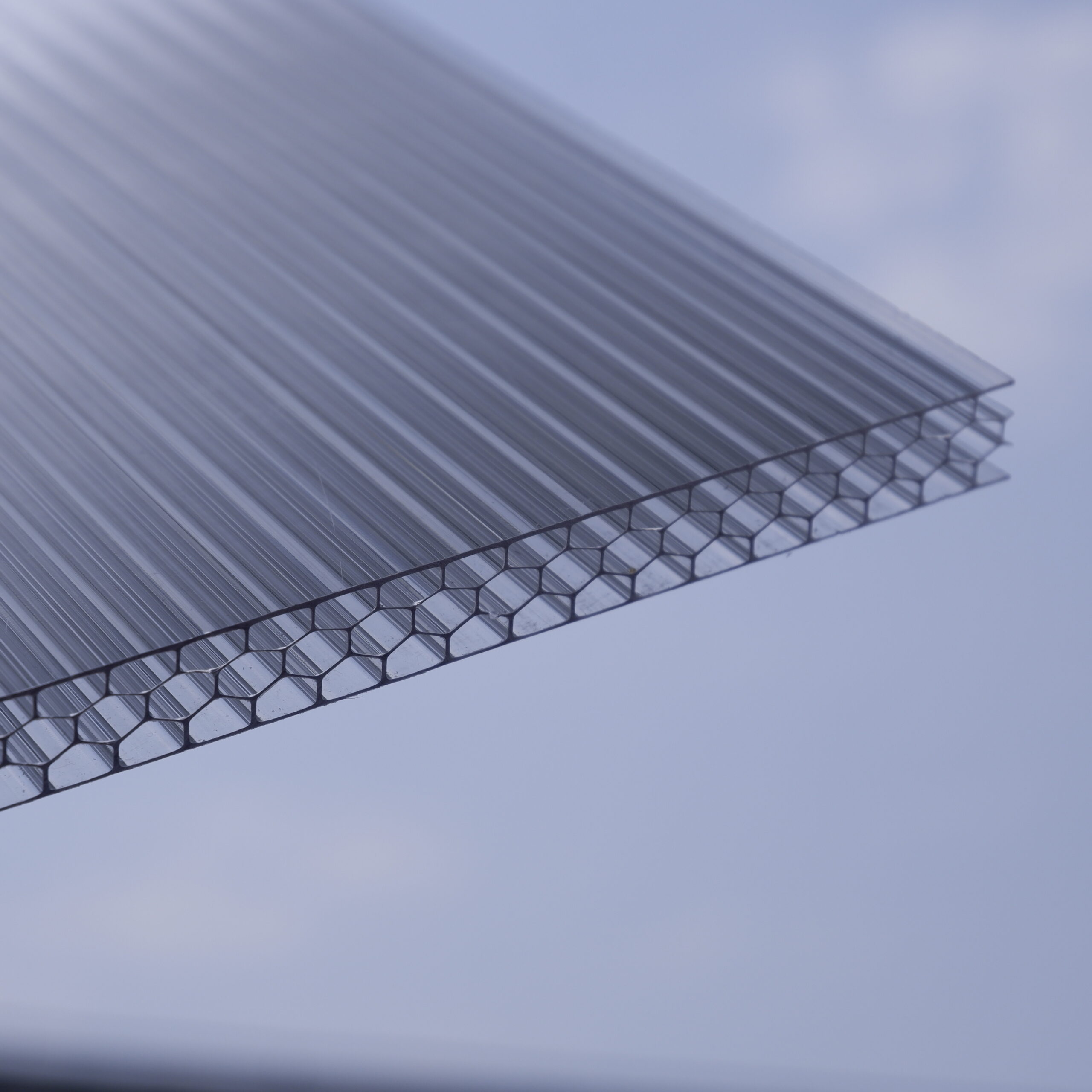Multiwall Polycarbonate Sheets for B2B Projects | Bakway 2 Honeycomb and X-structure multiwall polycarbonate sheet close-up