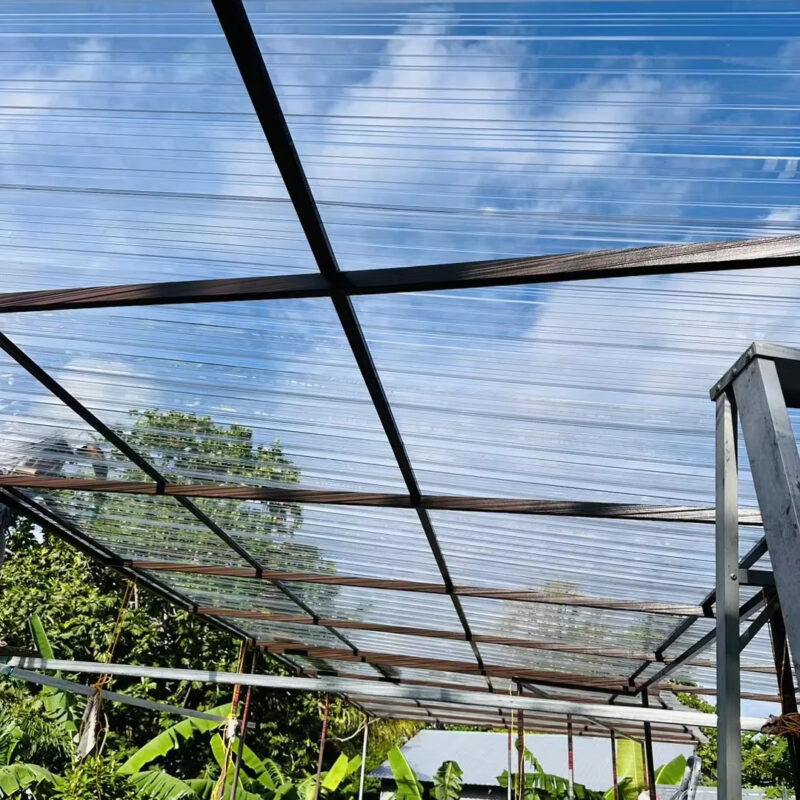 Corrugated Polycarbonate Sheets for B2B Roofing Projects | Bakway 8 Corrugated polycarbonate sheet overlap and profile close-up