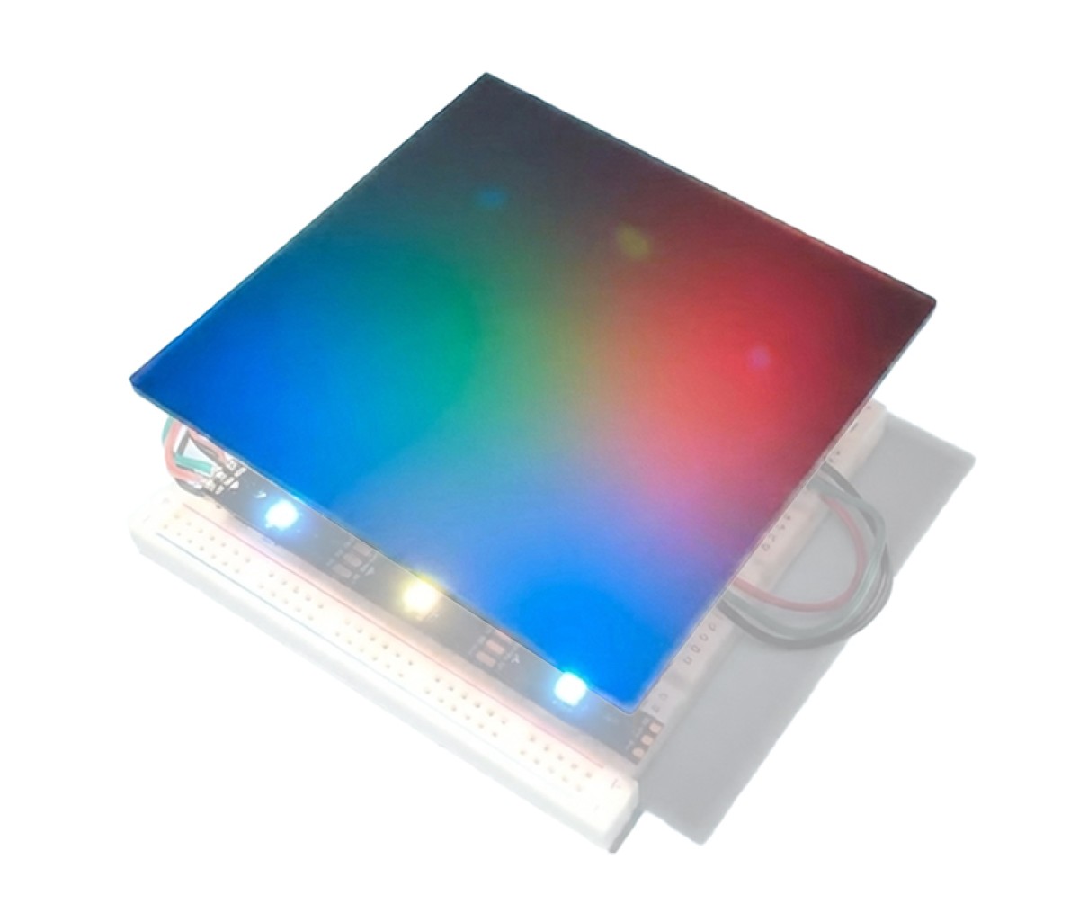 Polycarbonate Sheet for LED Lighting Diffusers 1 Polycarbonate LED lighting diffuser panel with multi-color light diffusion